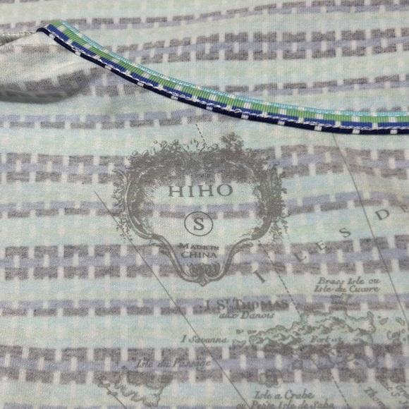 HIHO Blue and White A-Line 3/4 Sleeve Dress - Picture 9 of 9